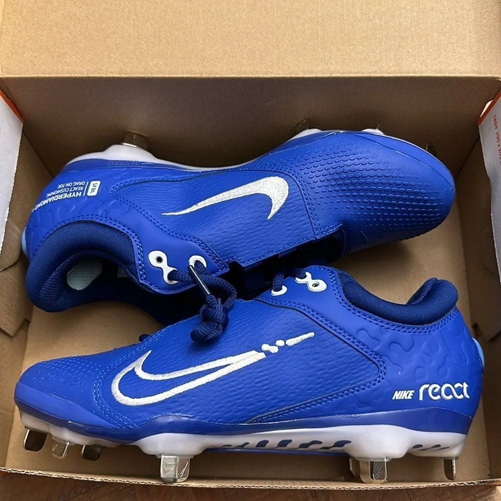 Nike HyperDiamond 4 Elite Royal Blue Softball Cleats Women’s Size 7.5